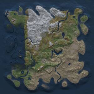Thumbnail Rust Map: Procedural Map, Size: 4250, Seed: 2118670409, 15 Monuments