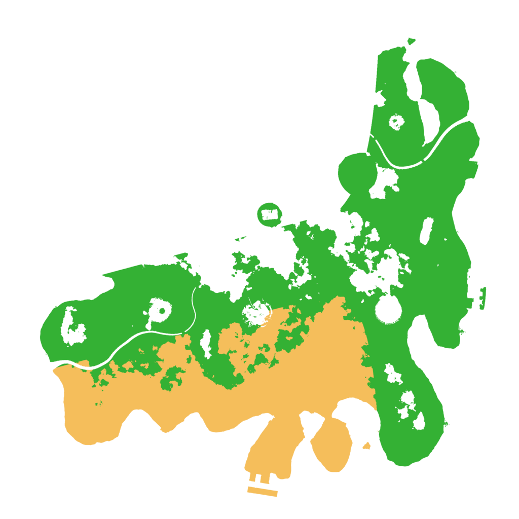 Biome Rust Map: Procedural Map, Size: 3500, Seed: 74141454