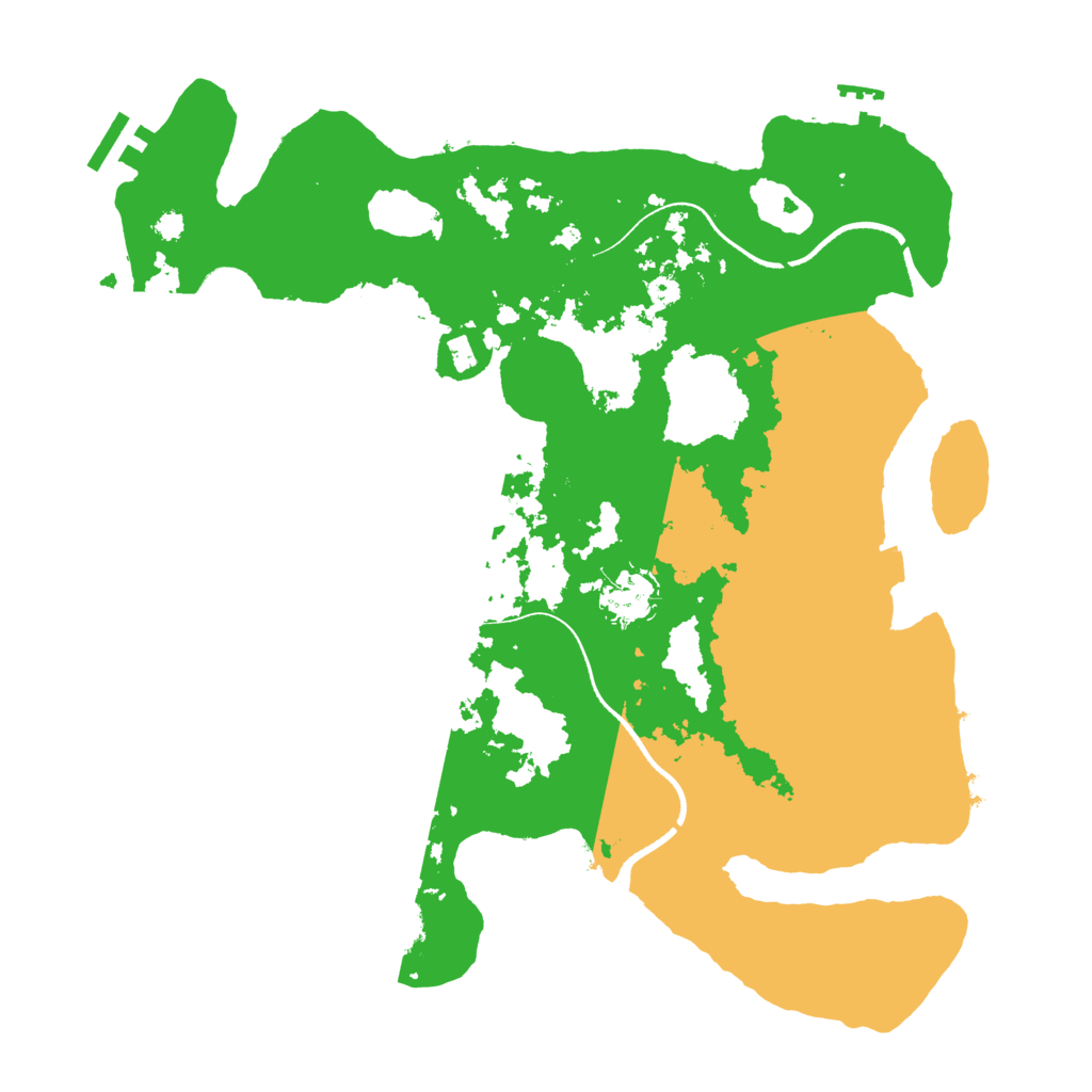 Biome Rust Map: Procedural Map, Size: 3500, Seed: 305826857