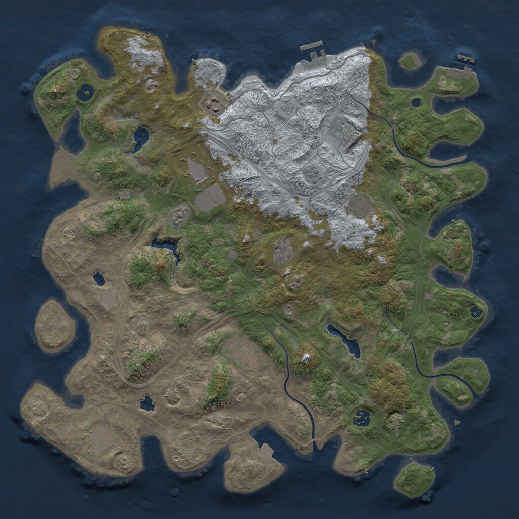 Rust Map: Procedural Map, Size: 4500, Seed: 362107446, 15 Monuments