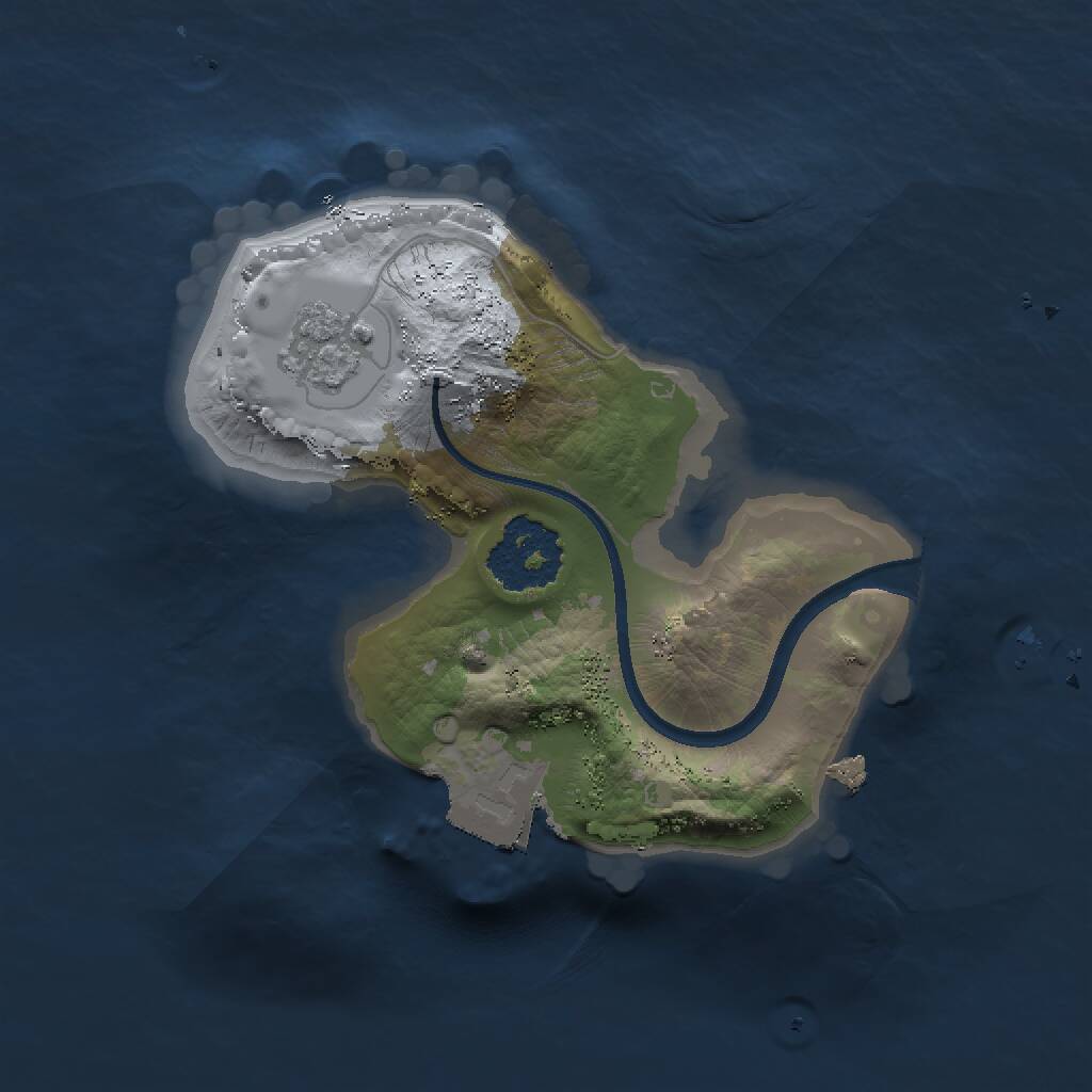 Rust Map: Procedural Map, Size: 1500, Seed: 1441809996, 2 Monuments