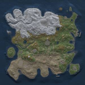 Thumbnail Rust Map: Procedural Map, Size: 3800, Seed: 49999, 14 Monuments