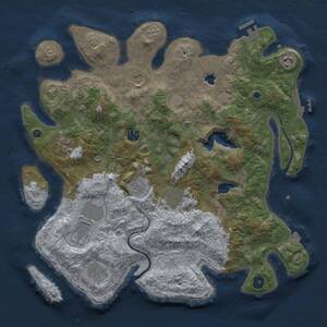 Thumbnail Rust Map: Procedural Map, Size: 4000, Seed: 11092001, 15 Monuments