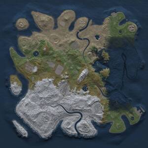 Thumbnail Rust Map: Procedural Map, Size: 4000, Seed: 11092001, 16 Monuments