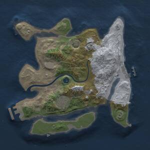 Thumbnail Rust Map: Procedural Map, Size: 2500, Seed: 842760446, 6 Monuments