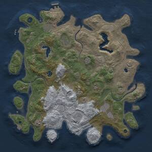 Thumbnail Rust Map: Procedural Map, Size: 4250, Seed: 1386053564, 14 Monuments