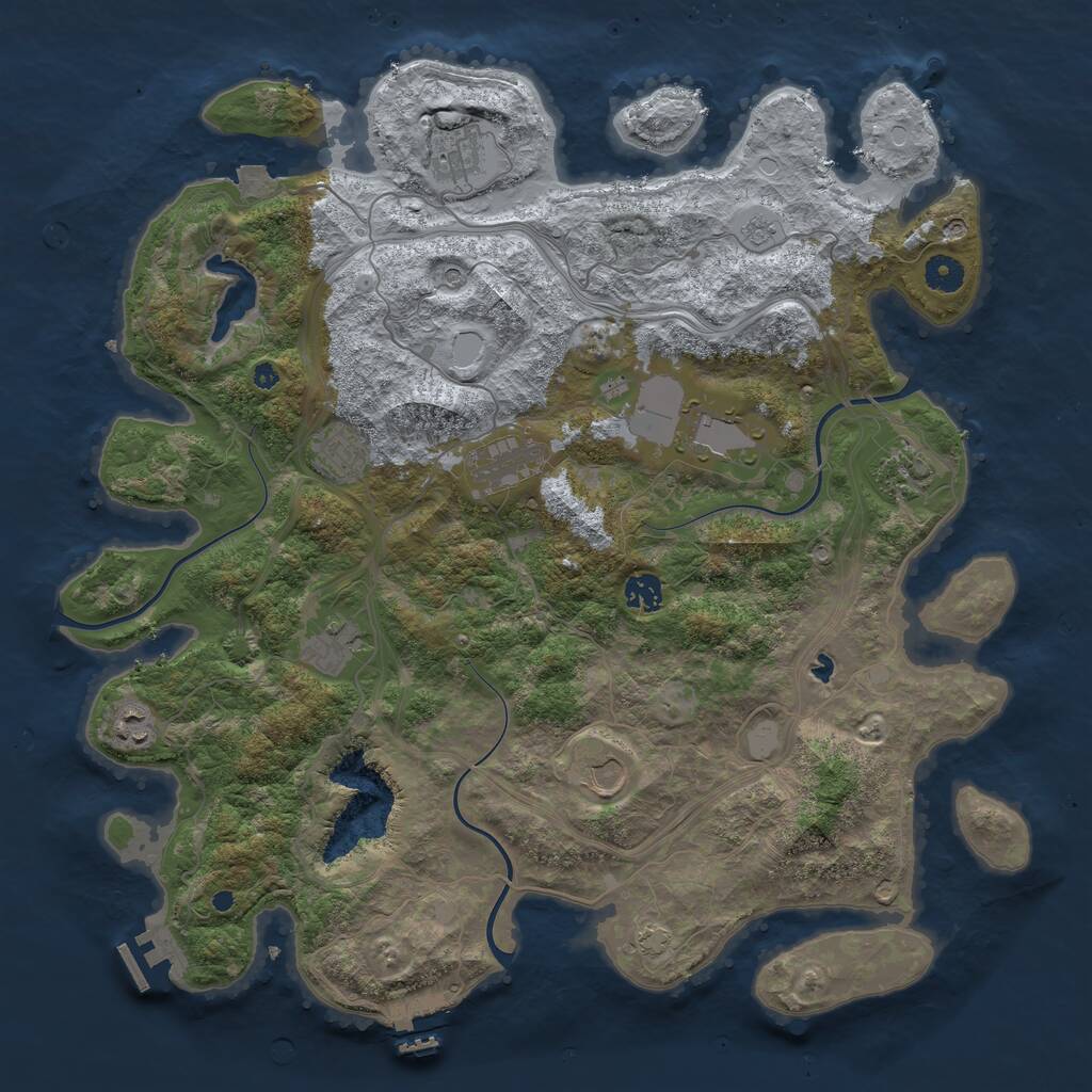 Rust Map: Procedural Map, Size: 4250, Seed: 2072134340, 15 Monuments