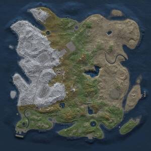 Thumbnail Rust Map: Procedural Map, Size: 4000, Seed: 999732574, 15 Monuments