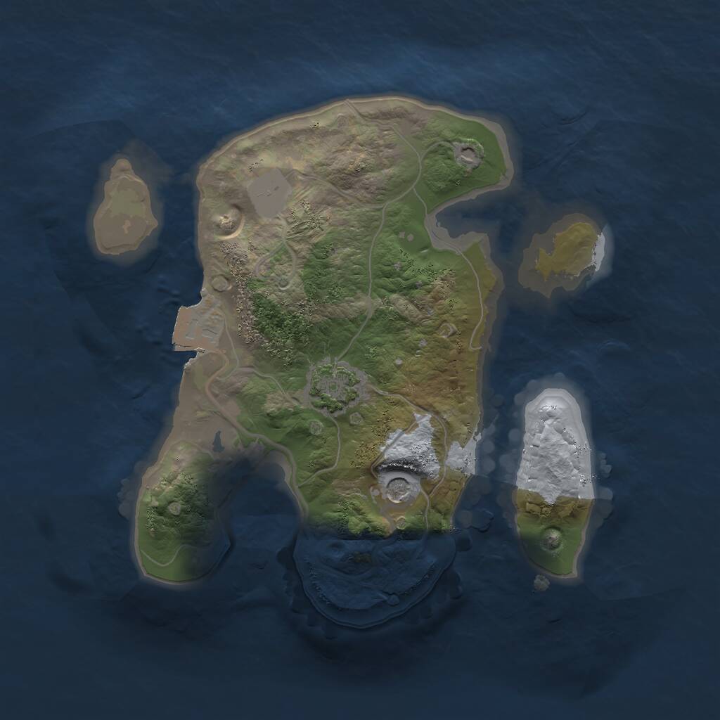 Rust Map: Procedural Map, Size: 1875, Seed: 1870929678, 3 Monuments