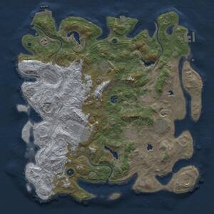 Thumbnail Rust Map: Procedural Map, Size: 4500, Seed: 1902586396, 17 Monuments
