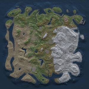 Thumbnail Rust Map: Procedural Map, Size: 4500, Seed: 624122066, 15 Monuments