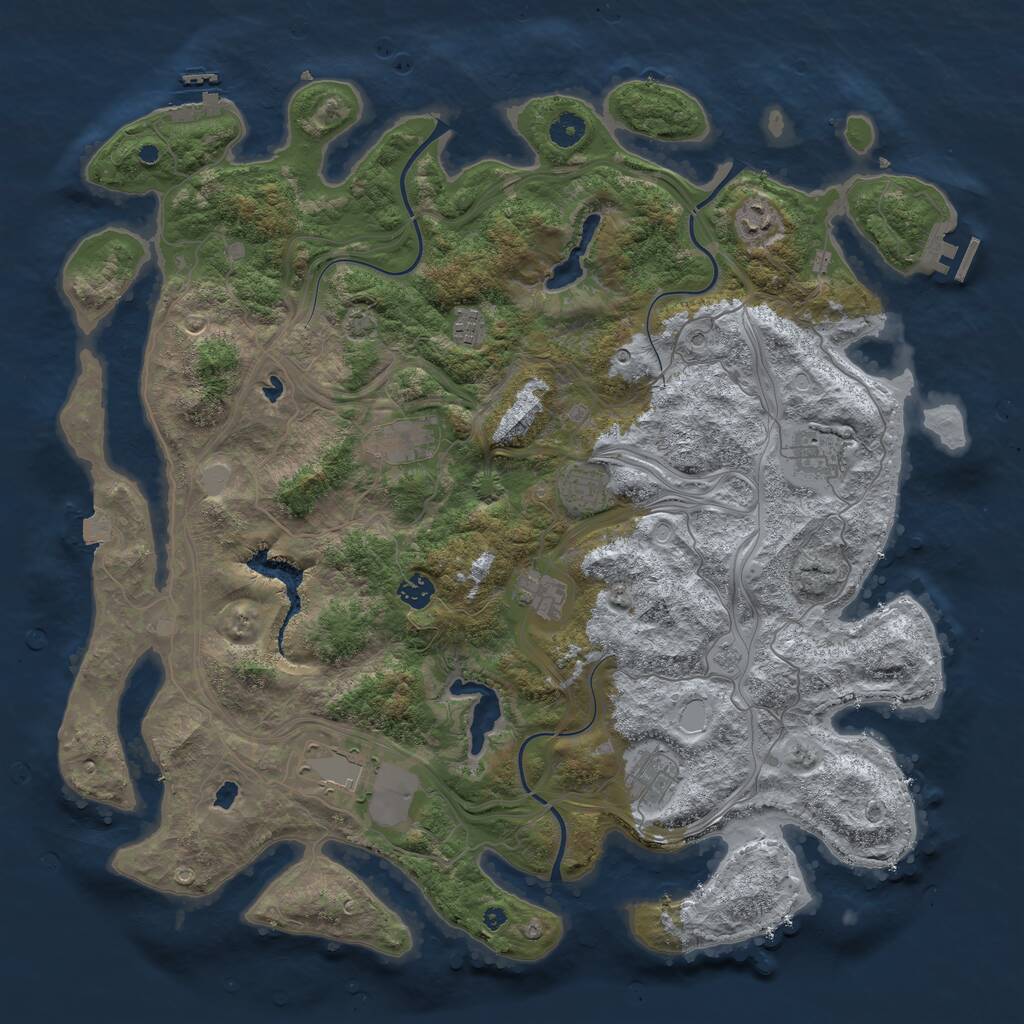 Rust Map: Procedural Map, Size: 4500, Seed: 624122066, 15 Monuments