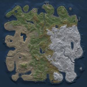 Thumbnail Rust Map: Procedural Map, Size: 4500, Seed: 978712085, 17 Monuments
