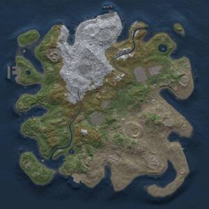 Thumbnail Rust Map: Procedural Map, Size: 3500, Seed: 1367334666, 12 Monuments