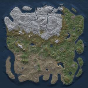 Thumbnail Rust Map: Procedural Map, Size: 4800, Seed: 1530247802, 17 Monuments