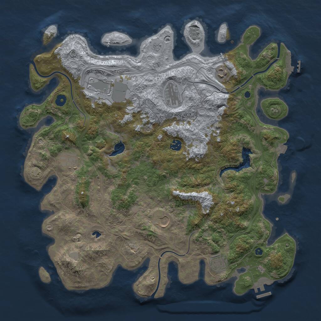 Rust Map: Procedural Map, Size: 4250, Seed: 32410, 14 Monuments