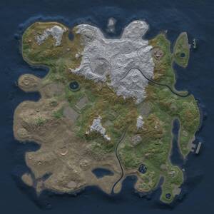 Thumbnail Rust Map: Procedural Map, Size: 3700, Seed: 279800491, 15 Monuments