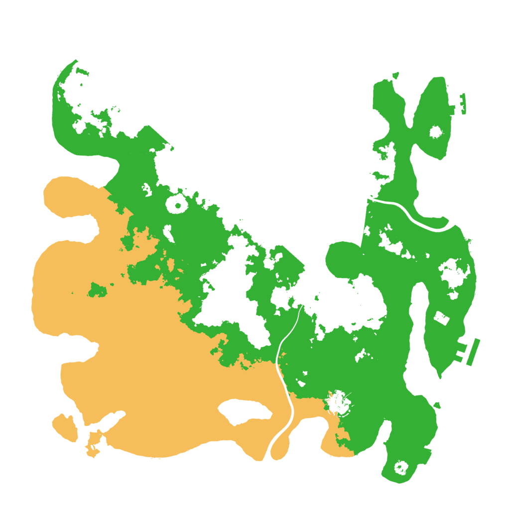 Biome Rust Map: Procedural Map, Size: 3700, Seed: 279800491