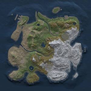 Thumbnail Rust Map: Procedural Map, Size: 3000, Seed: 1938094882, 10 Monuments