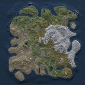 Thumbnail Rust Map: Procedural Map, Size: 3750, Seed: 1558779159, 15 Monuments