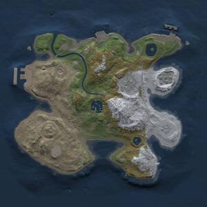 Thumbnail Rust Map: Procedural Map, Size: 2500, Seed: 1632597167, 8 Monuments