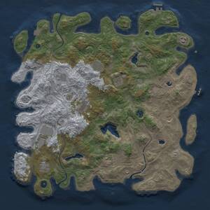 Thumbnail Rust Map: Procedural Map, Size: 4500, Seed: 4256, 17 Monuments