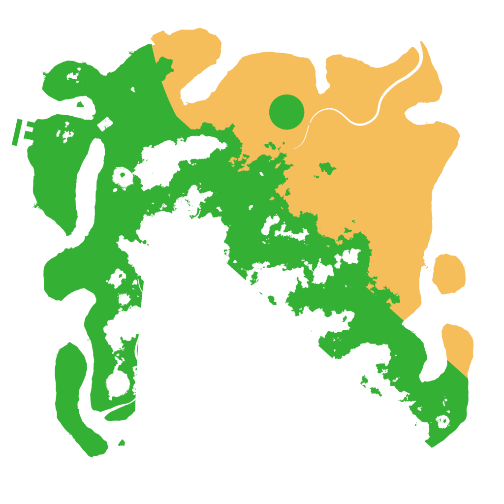 Biome Rust Map: Procedural Map, Size: 3800, Seed: 205565551