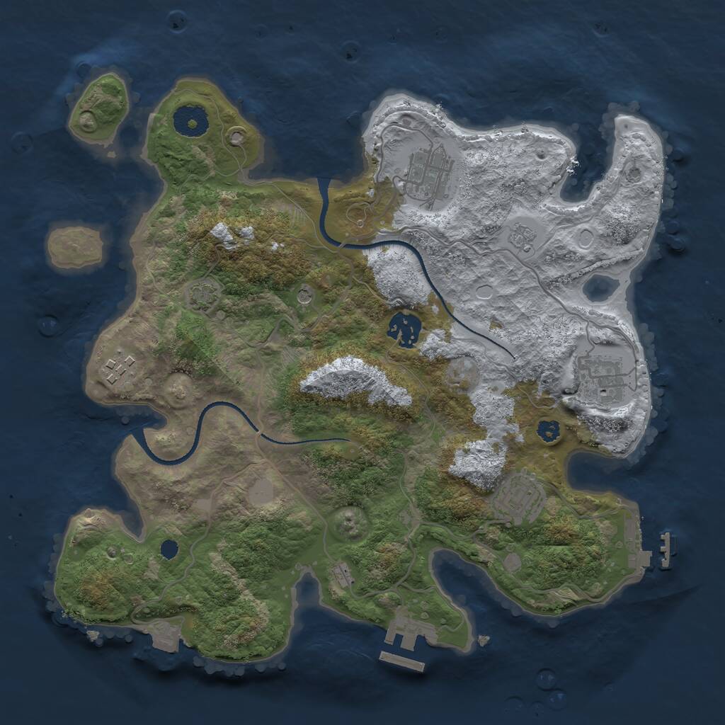 Rust Map: Procedural Map, Size: 3210, Seed: 6766, 11 Monuments