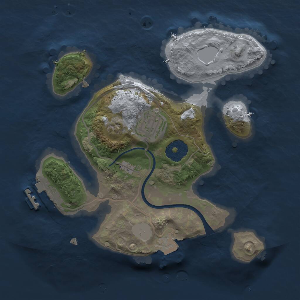 Rust Map: Procedural Map, Size: 2120, Seed: 169169, 3 Monuments