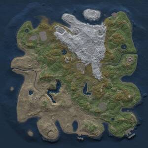 Thumbnail Rust Map: Procedural Map, Size: 4000, Seed: 1665150027, 13 Monuments