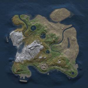 Thumbnail Rust Map: Procedural Map, Size: 2500, Seed: 49975, 7 Monuments