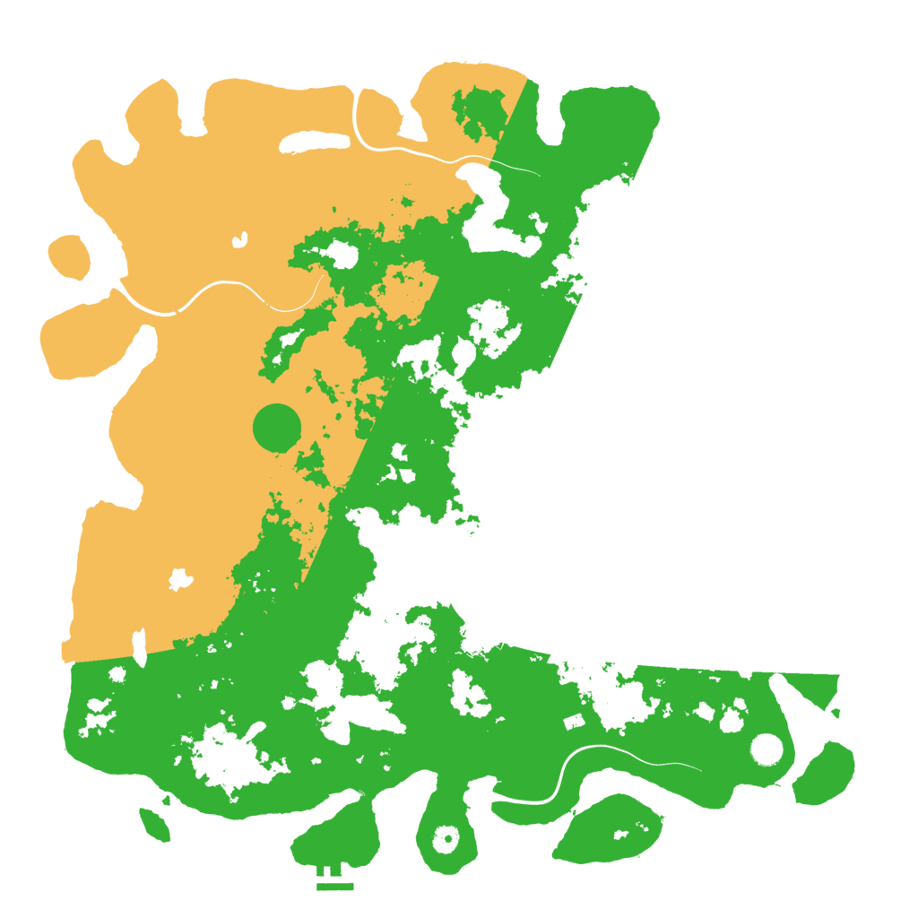 Biome Rust Map: Procedural Map, Size: 5000, Seed: 606855922