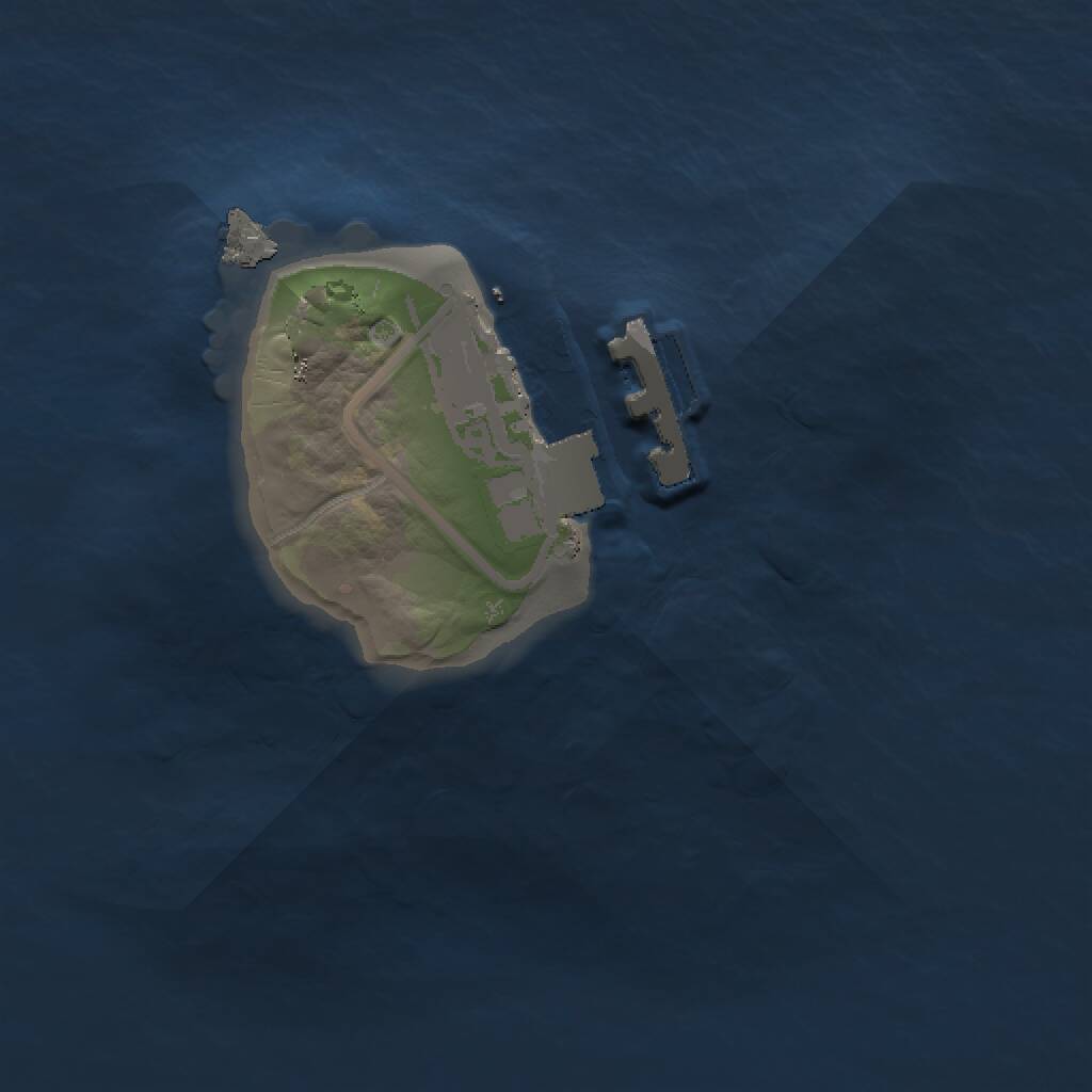 Rust Map: Procedural Map, Size: 1000, Seed: 2127034384, 2 Monuments