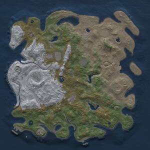 Thumbnail Rust Map: Procedural Map, Size: 4500, Seed: 323169229, 16 Monuments