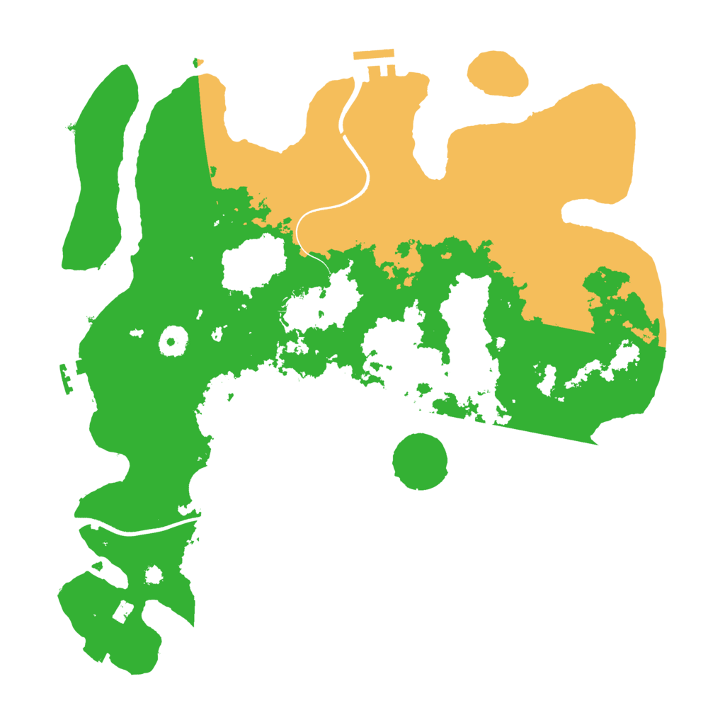 Biome Rust Map: Procedural Map, Size: 3600, Seed: 47