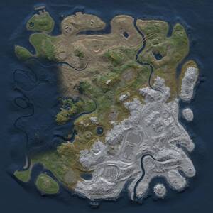 Thumbnail Rust Map: Procedural Map, Size: 4250, Seed: 422424048, 16 Monuments