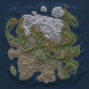 Thumbnail Rust Map: Procedural Map, Size: 3500, Seed: 1066135895, 14 Monuments