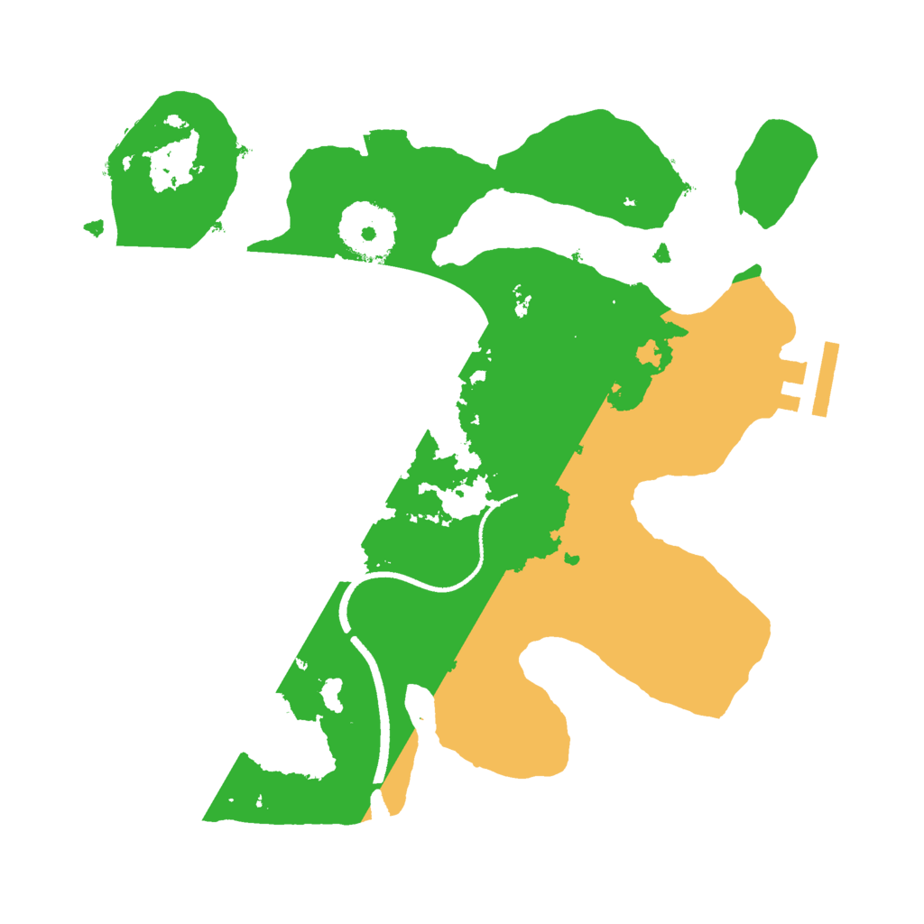 Biome Rust Map: Procedural Map, Size: 2500, Seed: 489364