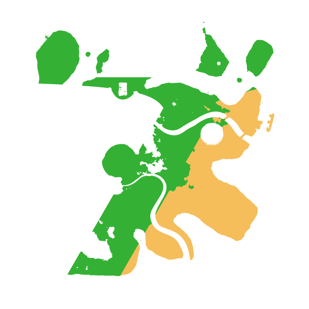 Biome Rust Map: Procedural Map, Size: 2500, Seed: 489364