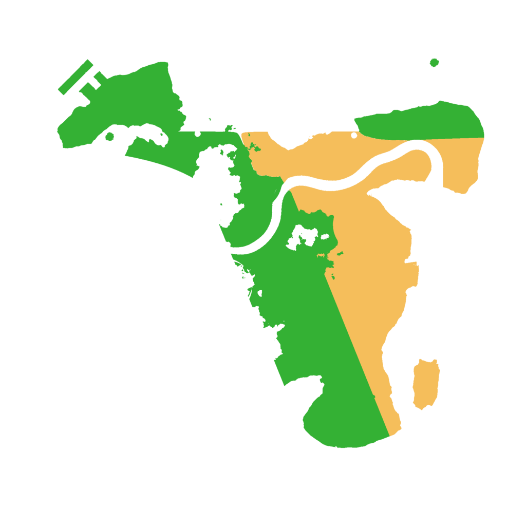 Biome Rust Map: Procedural Map, Size: 2500, Seed: 991226