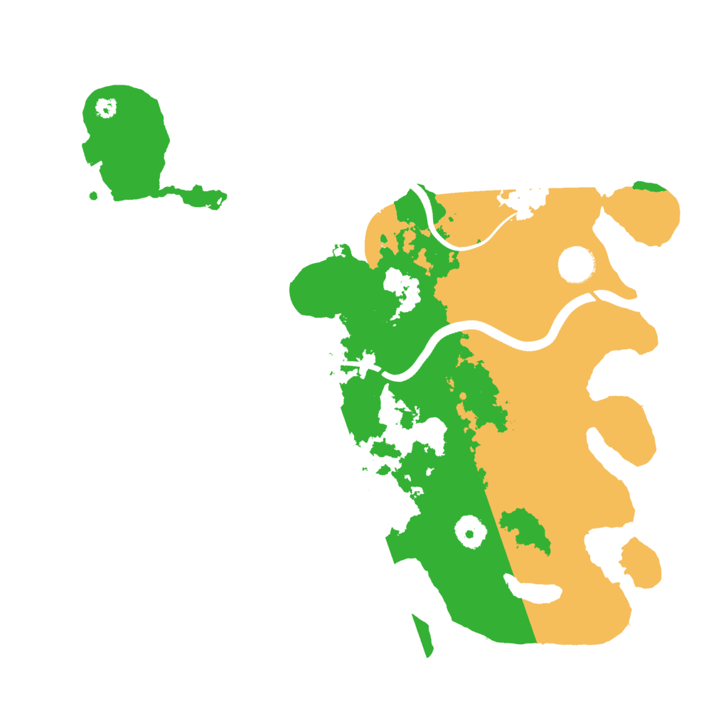 Biome Rust Map: Procedural Map, Size: 3500, Seed: 84421233