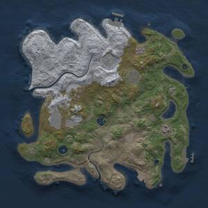 Thumbnail Rust Map: Procedural Map, Size: 3500, Seed: 1444007608, 13 Monuments