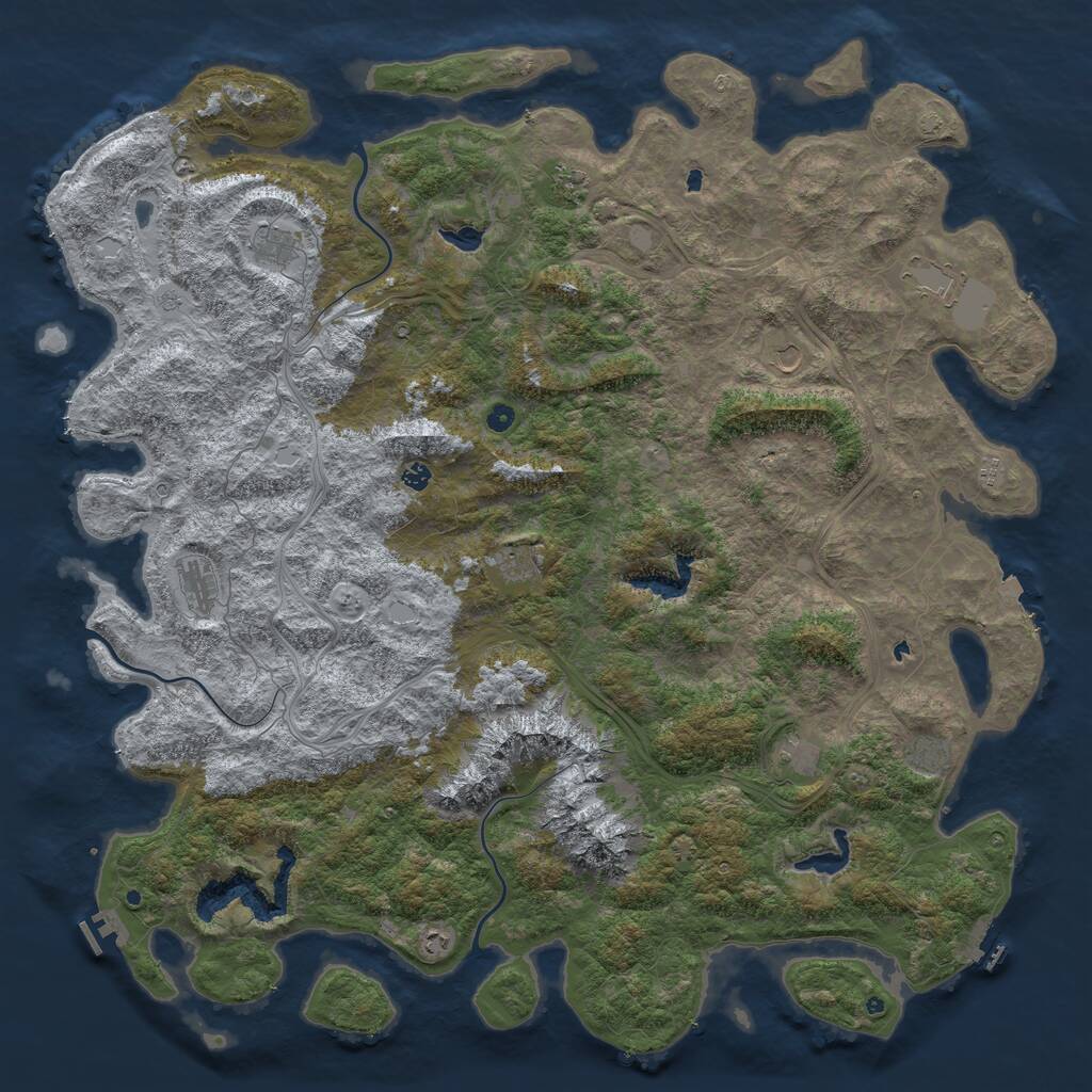 Rust Map: Procedural Map, Size: 5985, Seed: 667465855, 17 Monuments
