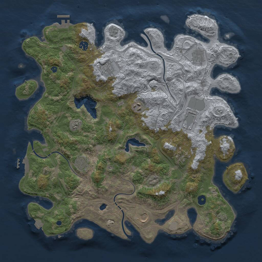 Rust Map: Procedural Map, Size: 4250, Seed: 67784332, 15 Monuments