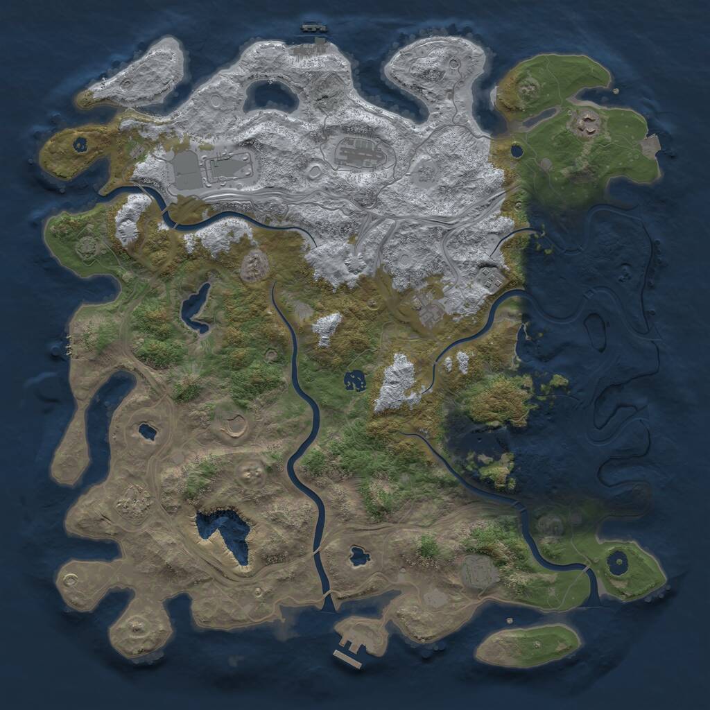 Rust Map: Procedural Map, Size: 4750, Seed: 73737635, 16 Monuments