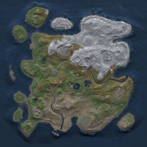 Thumbnail Rust Map: Procedural Map, Size: 3250, Seed: 1382867354, 11 Monuments