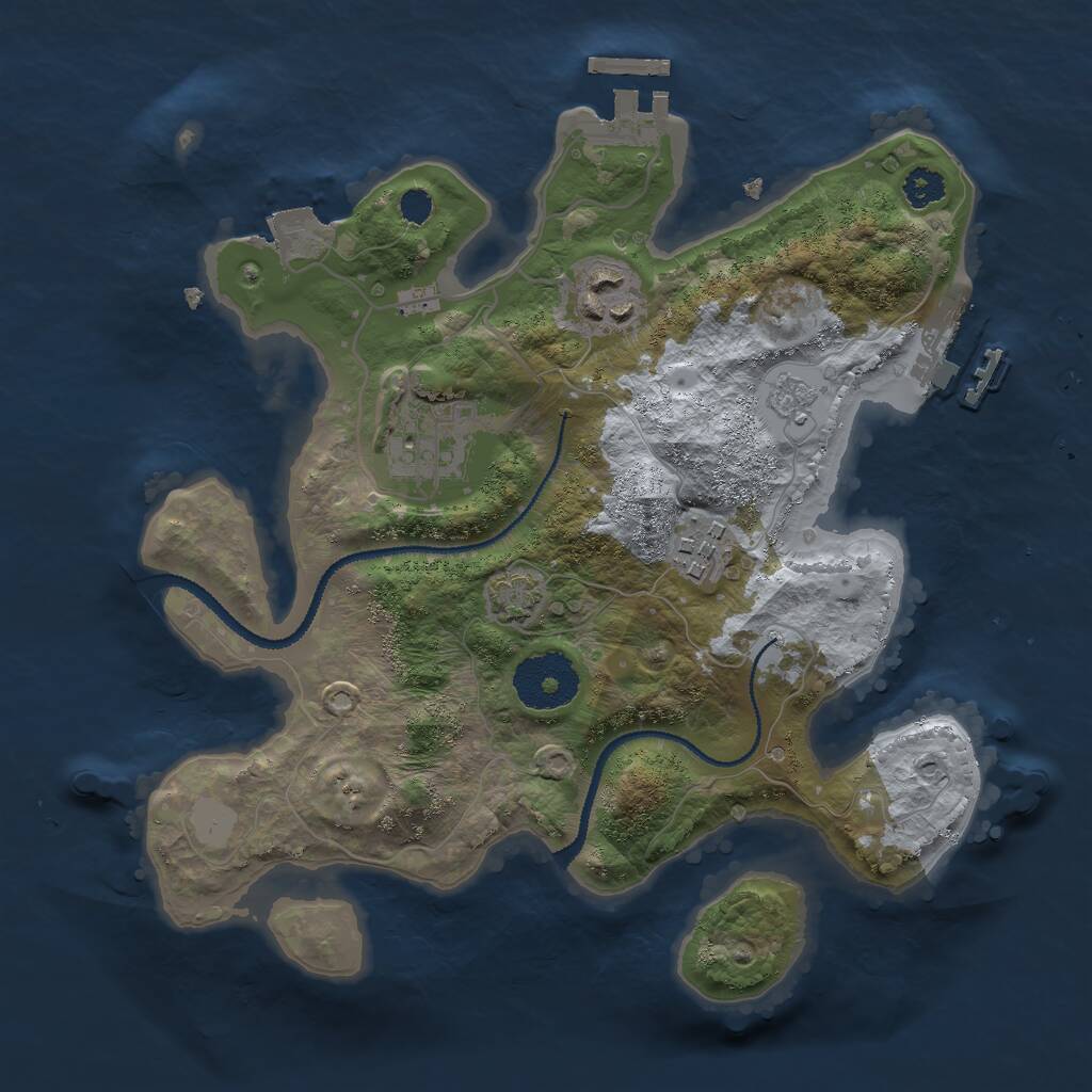 Rust Map: Procedural Map, Size: 2700, Seed: 69696969, 8 Monuments