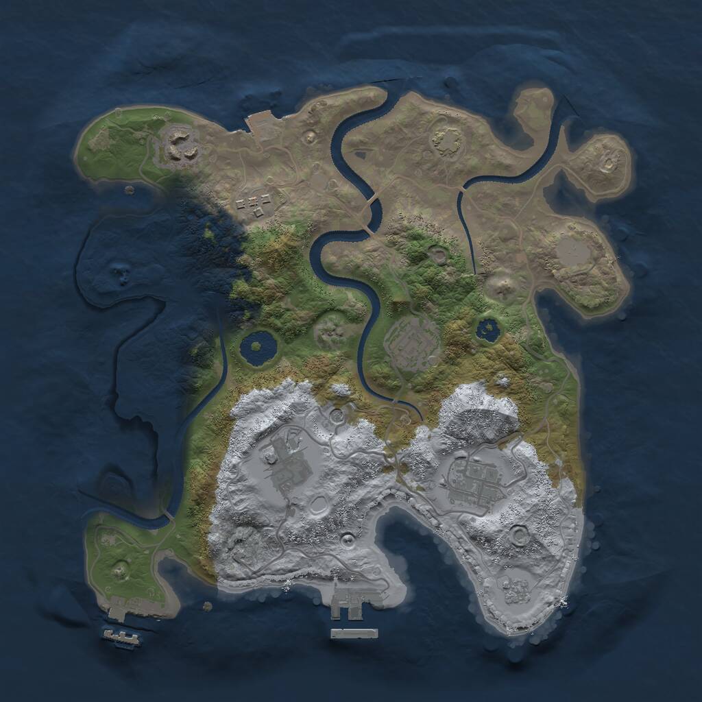Rust Map: Procedural Map, Size: 3000, Seed: 1741714279, 11 Monuments