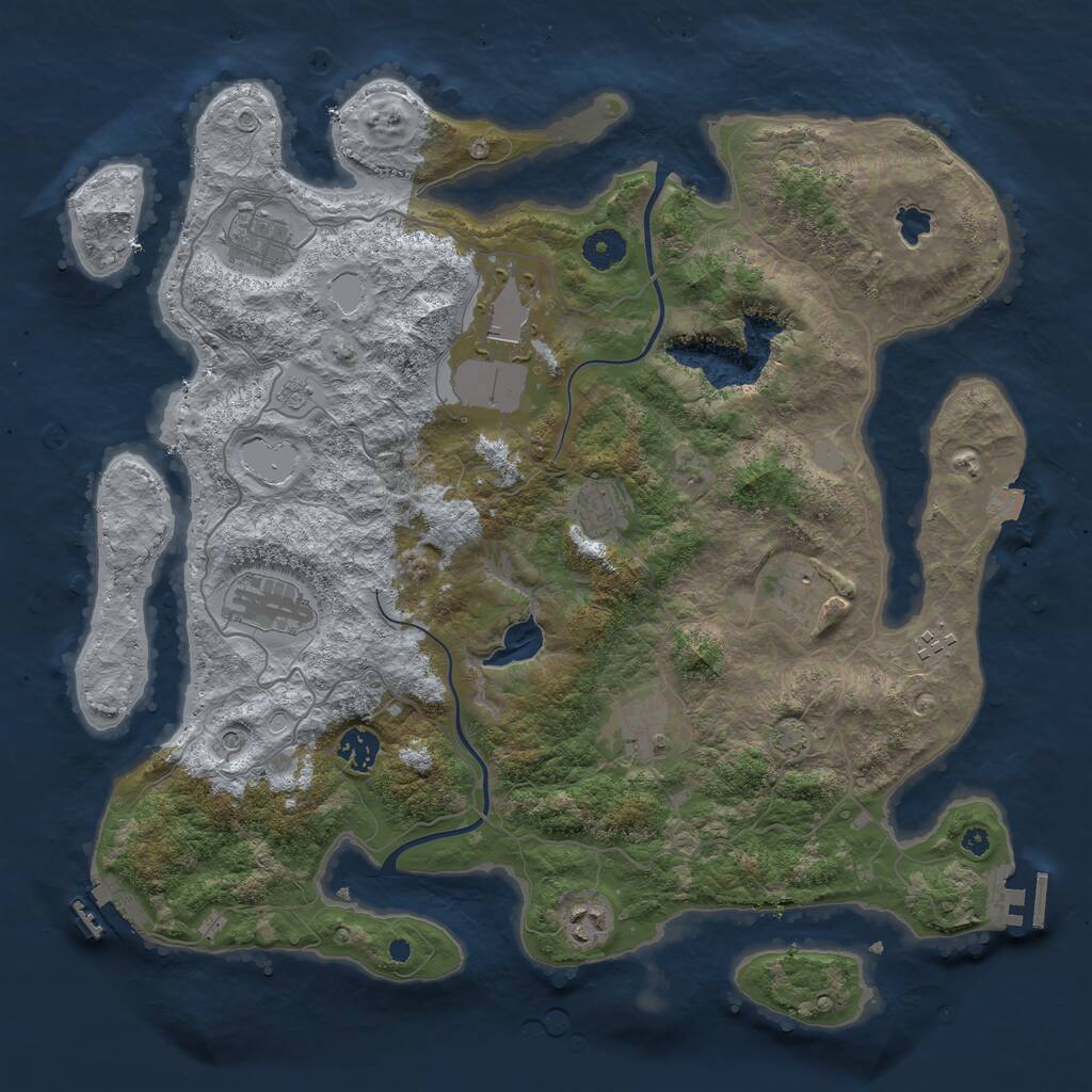 Rust Map: Procedural Map, Size: 4000, Seed: 651365871, 15 Monuments