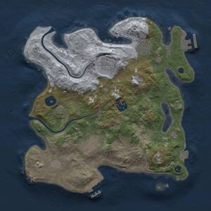 Thumbnail Rust Map: Procedural Map, Size: 3000, Seed: 723971447, 10 Monuments